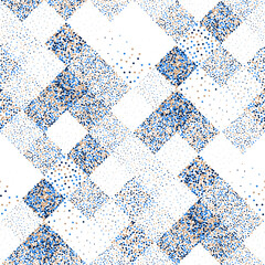 Poster - Abstract bead pattern of squares. Half-tones and textures from the dots.