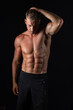 © Detkov D - handsome muscular topless man on studio background, sport