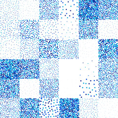 Poster - Abstract bead pattern of squares. Half-tones and textures from the dots.