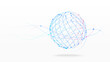 Futuristic globe data network elements background
