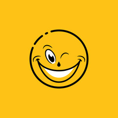 Wall Mural - Smile emotion icon vector illustration design