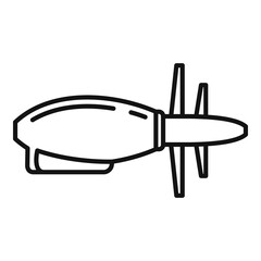 Poster - Aircraft repair part icon. Outline aircraft repair part vector icon for web design isolated on white background