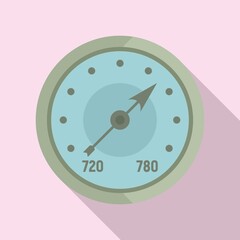 Poster - Arrow barometer icon. Flat illustration of arrow barometer vector icon for web design