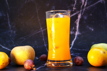 Wall Mural - healthy drinks on the table background