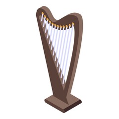 Poster - Concert harp icon. Isometric of concert harp vector icon for web design isolated on white background