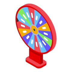 Poster - Lucky wheel icon. Isometric of lucky wheel vector icon for web design isolated on white background
