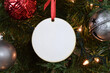 © Melissa - Blank Round Christmas Ornament Mockup on Tree