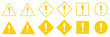 © chekman - Set of warning signs. Danger icons with exclamation point