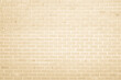 © siripak - Empty Background of wide cream brick wall texture. Old brown brick wall concrete or stone pattern nature, wallpaper limestone abstract floor/Grid uneven interior rock. Home & office design backdrop.