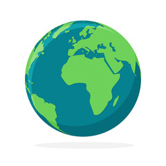 Wall Mural - earth globe icon isolated. world map icon. vector illustration.