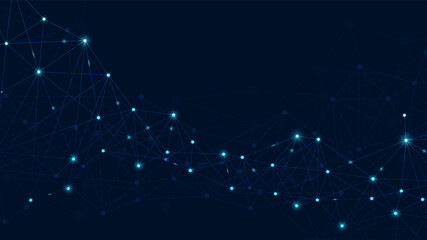 Wall Mural - abstract plexus technology futuristic network with blue background. vector illustration