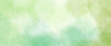Yellow And Green Watercolor Background Diagonal Gradient Background	