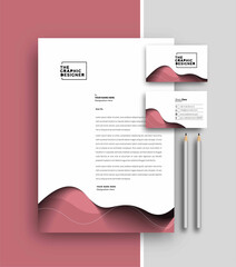 Wall Mural - Business letterhead with business card templates design