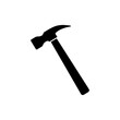 hammer icon. One of set web icon