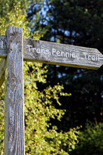 Wooden Sign For Trans Pennine Way