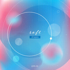 Wall Mural - liquid color abstract geometric shapes. fluid gradient elements for minimal banner, logo, social med
