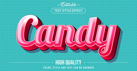 Poster - Editable text style effect - Candy theme style.