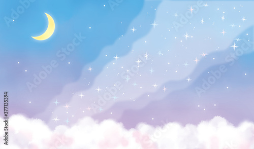 ファンシーな空と天の川イラスト Buy This Stock Illustration And Explore Similar Illustrations At Adobe Stock Adobe Stock