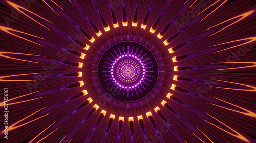 Fotomural Animated Spectral Proportional Neon Passage 4k uhd 3d illustration background