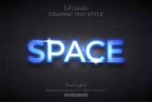 Space Futuristic Editable 3D Text Style Effect Premium