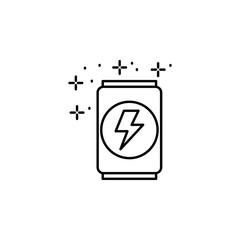 Poster - Energy drink drink icon. Simple line, outline illustration of battle royale games icons for ui and ux, website or mobile application