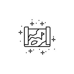Aufkleber - Map location icon. Simple line, outline illustration of battle royale games icons for ui and ux, website or mobile application