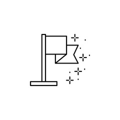 Aufkleber - Goal flag icon. Simple line, outline illustration of battle royale games icons for ui and ux, website or mobile application