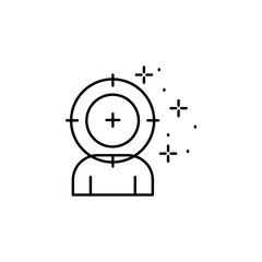 Poster - Target human icon. Simple line, outline illustration of battle royale games icons for ui and ux, website or mobile application