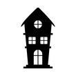 Isolated haunted house silhouette vector design