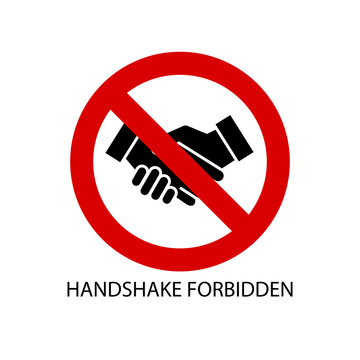 forbidden handshake sign icon. Vector illustration eps 10