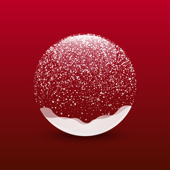 Wall Mural - snow globe. snow ball. ball with snow. christmas. winter. vector illustration