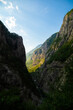 © FellowNeko - Fantastic deep canyon with a river in montenegro, mountain landscape sunrise, travel and tourism in Europe