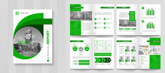 Wall Mural - corporate annual report with a cover. brochure, folder, presentation, leaflet. a4 format.