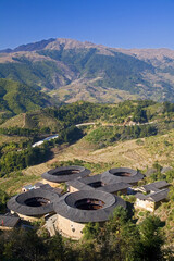 Wall Mural - Nanjing Tianluokeng Tulou Group