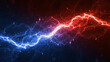 Hot fire and ice cold plasma background, abstract energy