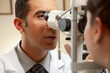 © SuperStock - Optician examining patient's vision