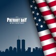 Patriot Day Background with USA Flag.