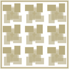 Poster - Decorative pattern of colored baroque.Scarf design. Frame.