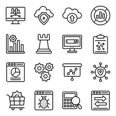 Wall Mural - 
Pack of Business Management Icons 
