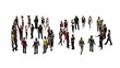 © sabida - people - arranged in number 60 - without shadow - isolated on white background - 3D illustration