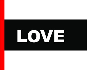 Wall Mural - BLACK BACTOR BANNER LOVE