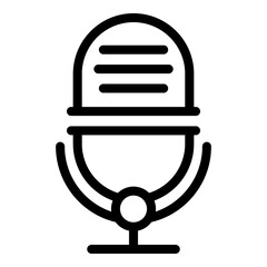 Poster - Podcast blogging icon. Outline podcast blogging vector icon for web design isolated on white background