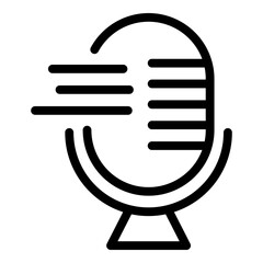 Poster - Podcast education icon. Outline podcast education vector icon for web design isolated on white background