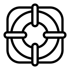 Poster - Outsource lifebouy icon. Outline outsource lifebouy vector icon for web design isolated on white background