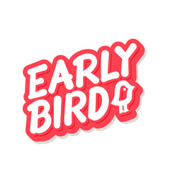 Canvas Print - Early bird. Vector lettering icon.