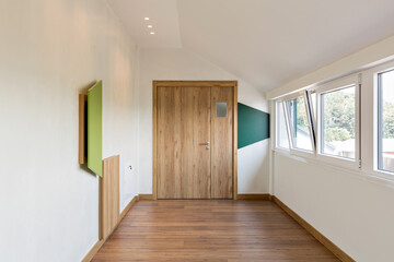 Interior of a hotel corridor doorway