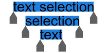 Icon Text Selection Sign, Vector Text Selection Sign Blue With Limiters