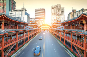 Wall Mural - A bridge with ethnic characteristics, Duyun, Guizhou, China.