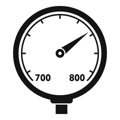 Poster - Gauge barometer icon. Simple illustration of gauge barometer vector icon for web design isolated on white background