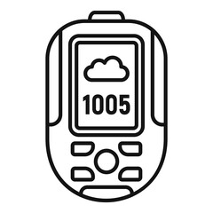 Poster - modern barometer icon. outline modern barometer vector icon for web design isolated on white backgro